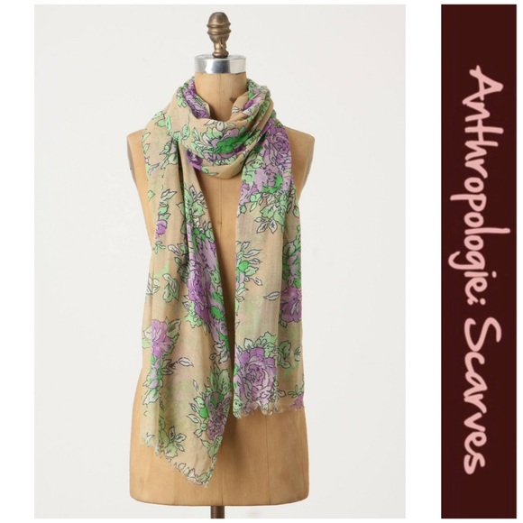 Anthro “Advanced Floriculture Scarf” by Bindya - Picture 2 of 9